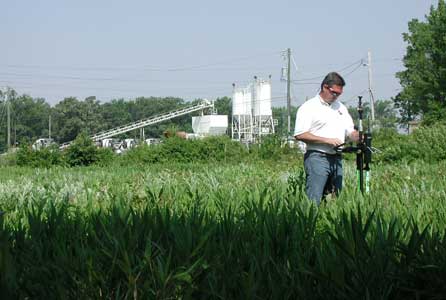 BP surveying Oil Refinery